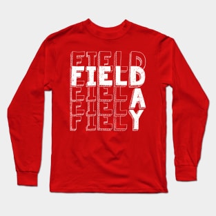 Field Day 2022 For school teachers kids and family Red Long Sleeve T-Shirt